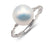Истински елегантен бял пръстен с перли