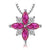 Hergestellt aus Rubinrosa Blume Halskette