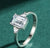 Simuleret Diamond Emerald Cut Ring