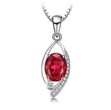 Gemzlane Red cz diamond Necklace set | Gemzlane