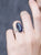 Luonnollinen kvartsi sininen sormus
