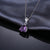 Real Amethyst Triangle Necklace