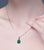 Lavet elegant Emerald halskæde