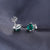 Made Emerald triangle Earrings