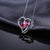 Hergestellt aus rosa Rubin-Herz-Halskette