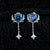 Simulated Blue Sapphire Stud Earrings