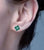 Made Emerald Flower Earring