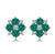 Smaragd-Blumen-Ohrring gemacht