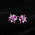 Hergestellt aus rosafarbenen Rubin- und Diamantohrringen