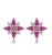 Hergestellt aus rosafarbenen Rubin- und Diamantohrringen