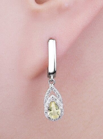 Real Light Lemon Topaz Earring