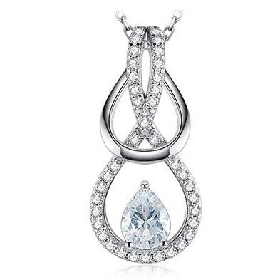 Simmulated Pear Diamond Necklace